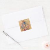Butterfly Abstracte Kunst Schilderen Vierkante Sti Sticker (Envelop)