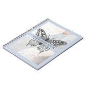 Butterfly Abstracte Waterverf Gepersonaliseerd Notitieboek (Linkerzijde)