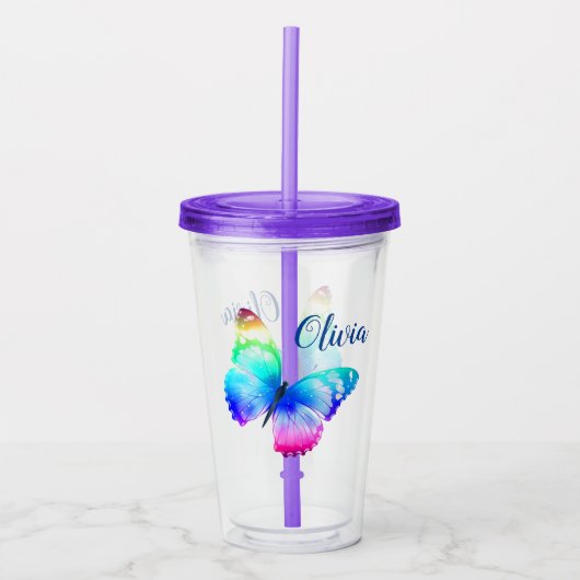 Butterfly Acryl Drinkbeker (Voorkant)