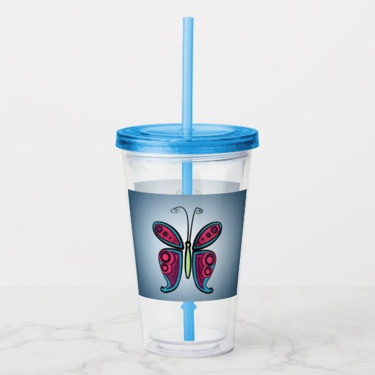 Butterfly Acryl Drinkbeker (Voorkant)