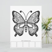 Butterfly Adult Kleurplaten Kaarten (Staand voorkant)