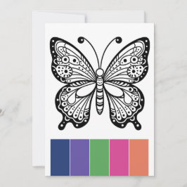 Butterfly Adult Kleurplaten Kaarten en Kleurenpale
