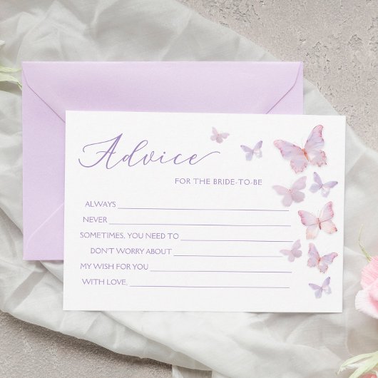 Butterfly Advies voor de bruid Kaart
