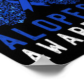 Butterfly Alopecia Awareness Blue AA Ribbon Suppor Poster (Hoek)