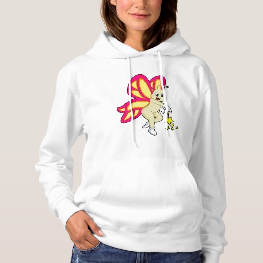 Butterfly als Tovenaar met Magische Wand Hoodie (Voorkant)