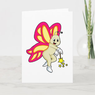 Butterfly als Tovenaar met Magische Wand Kaart