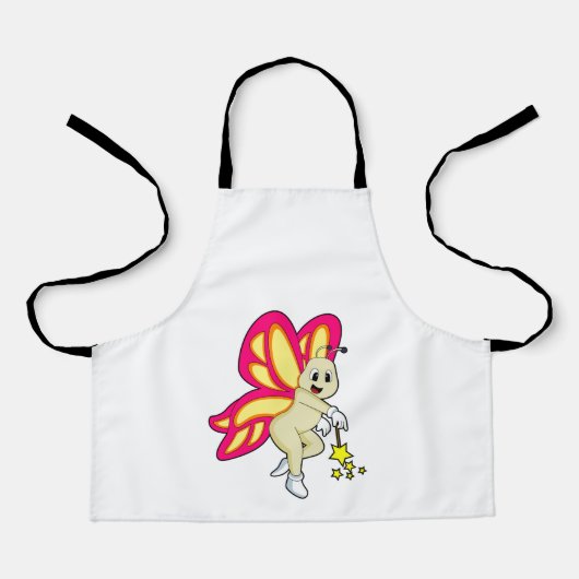 Butterfly als Tovenaar met Magische Wand Schort (Voorkant)