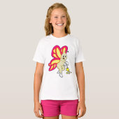 Butterfly als Tovenaar met Magische Wand T-shirt (Voorkant volledig)