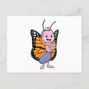 Butterfly als verpleegster briefkaart