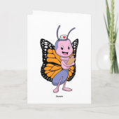 Butterfly als verpleegster kaart (Achterkant)