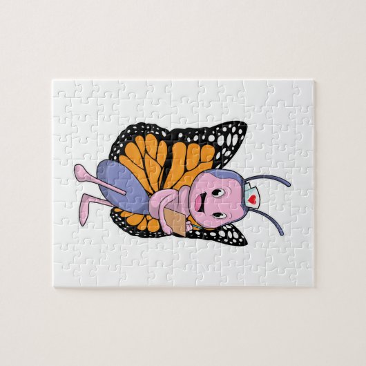 Butterfly als verpleegster legpuzzel (Horizontaal)