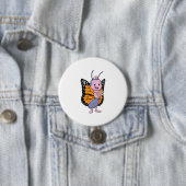Butterfly als verpleegster ronde button 7,6 cm (In situ)