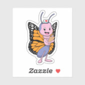 Butterfly als verpleegster sticker (Vel)