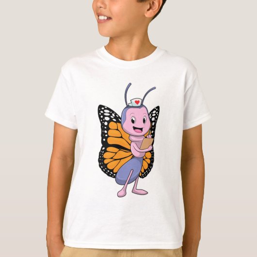 Butterfly als verpleegster t-shirt (Voorkant)