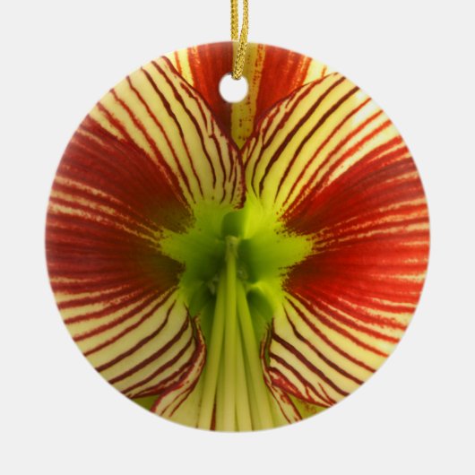 Butterfly Amaryllis Keramisch Ornament (Voorkant)