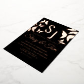 Butterfly Ampersand Ppress Black Folie Invitation Folie Uitnodiging (Gedraaid)