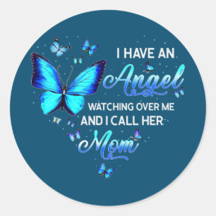 Butterfly an Angel die over me kijkt... noem ik ha Ronde Sticker