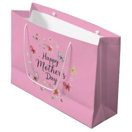 Butterfly and Floral Happy Mother's Day  Groot Cadeauzakje