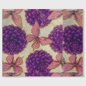 Butterfly and Flower Wrapping Paper van HAS Jewels Cadeaupapier (Vlak)