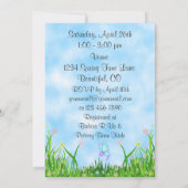 Butterfly and Flowers Baby shower Uitnodigen ~ Mei Kaart (Achterkant)