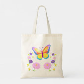 Butterfly and Flowers Tote Bag (Achterkant)