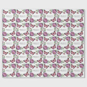 Butterfly and Peony Girls op de eerste plaats. ver Cadeaupapier (Vlak)