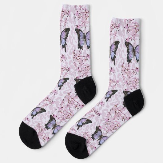 butterfly and pink sokken (Links)