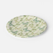 Butterfly and Stripes Groene Verjaardag Party Bord (Gekanteld)