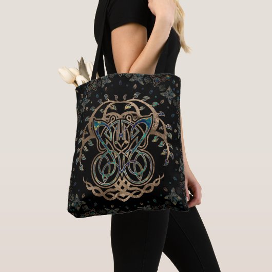 Butterfly and Treee of life Yggdrasil Tote Bag (Dichtbij)