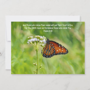 Butterfly and Wildflower Bible Verse Art Flat Kaar Bedankkaart