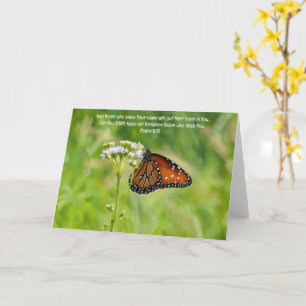 Butterfly and Wildflower Bible Verse Art Note Kaar Kaart
