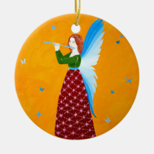 Butterfly Angel Keramisch Ornament