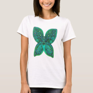 Butterfly Angel met Blue Green Wings T-shirt