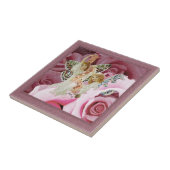 Butterfly Angels Making Wreaths Tegeltje (Zijkant)