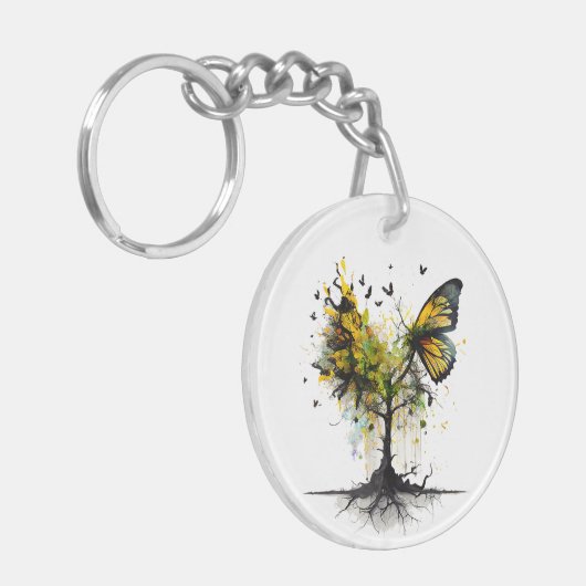 Butterfly Animal Creatieve Kunst Sleutelhanger (Voorkant Links)