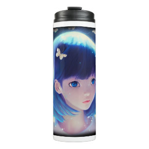Butterfly Anime Girl Thermal Tumbler Thermosbeker