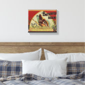 Butterfly Antiek Adverteren label Canvas Afdruk (Insitu (Slaapkamer))