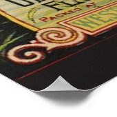 Butterfly Antiek Adverteren label Poster (Hoek)