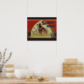 Butterfly Antiek Adverteren label Poster (Keuken)