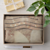 Butterfly  Antiek Floral Sepia Script Tissuepapier (Geschenk)