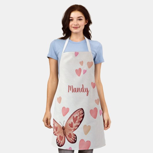 Butterfly Apron - Gepersonaliseerd Schort (Gedragen)