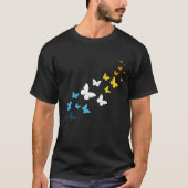 Butterfly AroAce Pride - AroAce vlag kleuren T-shirt (Voorkant)