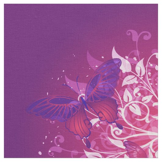 Butterfly Art 17 Custom Fabric Stof (Close Up)