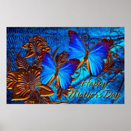 Butterfly Art 35 Happy Moederdag Poster (Voorkant)