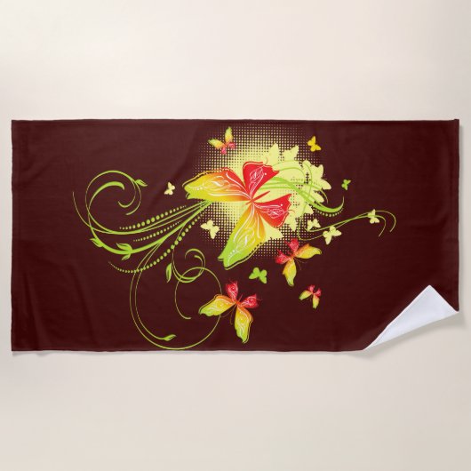 Butterfly Art 5A Beach Towel Strandlaken (Voorkant)
