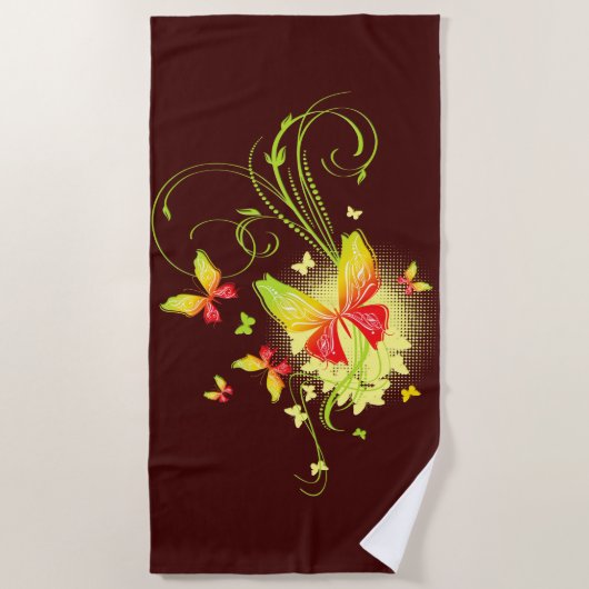 Butterfly Art 5A Beach Towel Strandlaken (Voorkant)