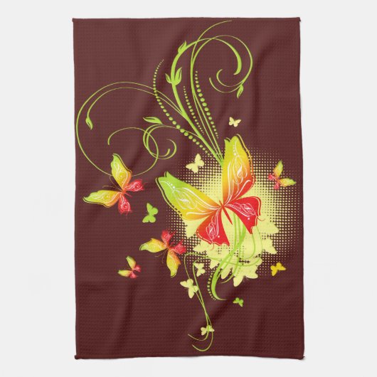 Butterfly Art 5A Keukenhanddoeken (Verticaal)