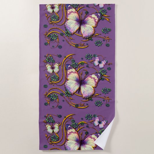 Butterfly Art 6B Beach Towel Strandlaken (Voorkant)
