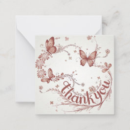 Butterfly Art Dank u Notitiekaartje