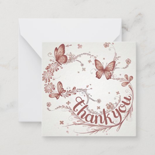 Butterfly Art Dank u Notitiekaartje (Voorkant)